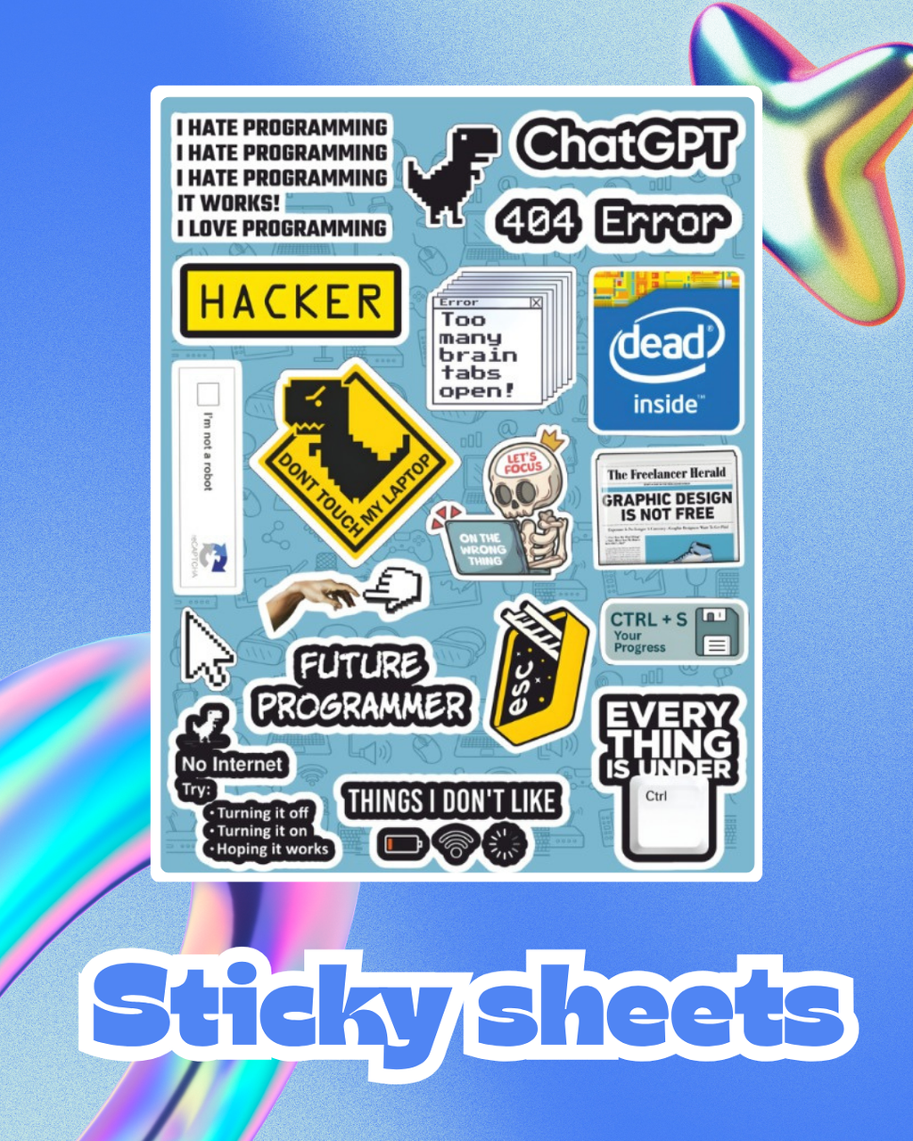 Techky Laptop Sticker Sheet