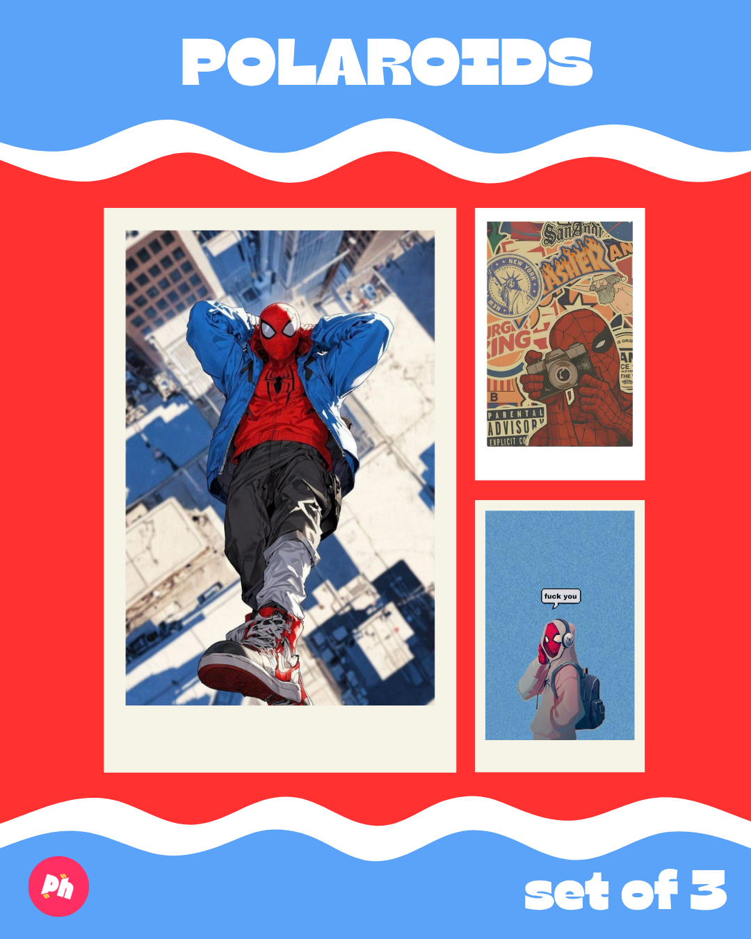 Spider-Man Classic Polaroid set of 3