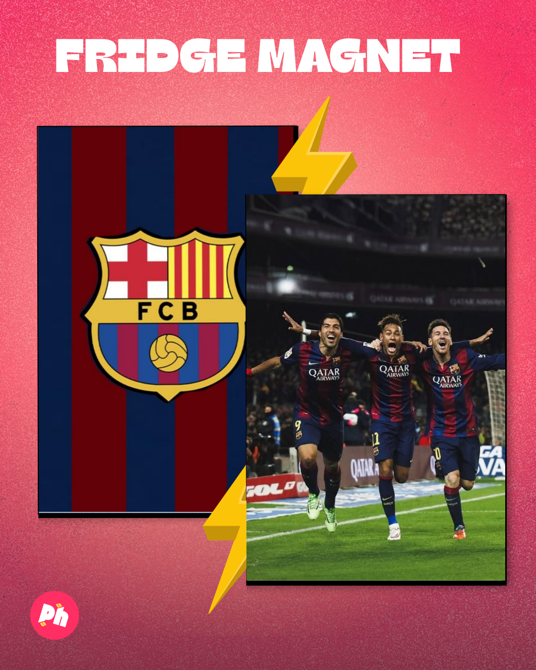 FC Barcelona Celebration set of 2 fridge magnet