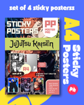 Jujutsu Kaisen Set of 4 Sticky Poster