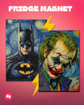 Batman & Joker Starry Night set of 2 fridge magnet