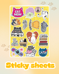 Cats Laptop Sticker Sheet