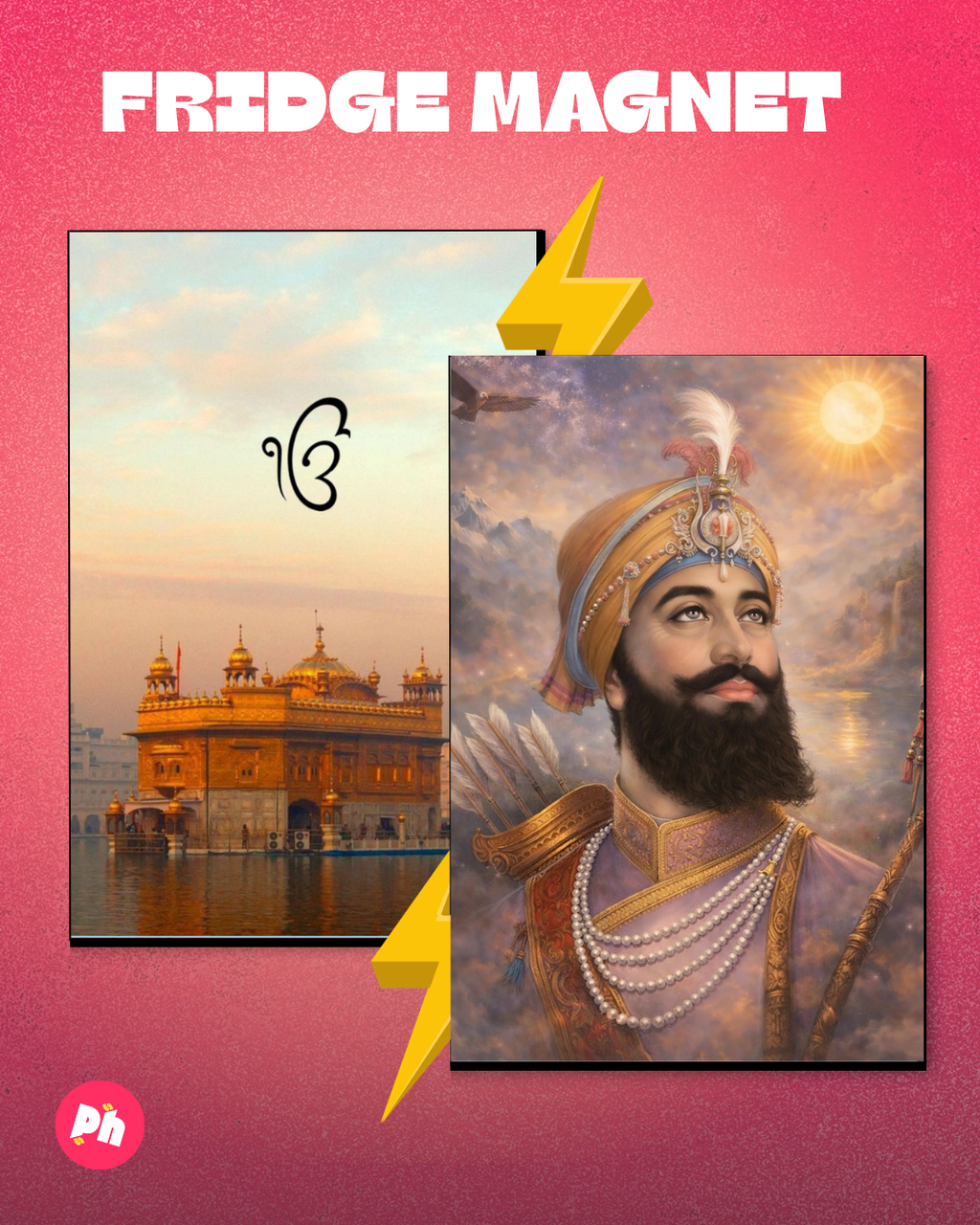 Guru Gobind Singh set of 2 fridge magnet