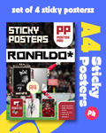 Ronaldo Goal Machine Set of 4 Sticky Poster