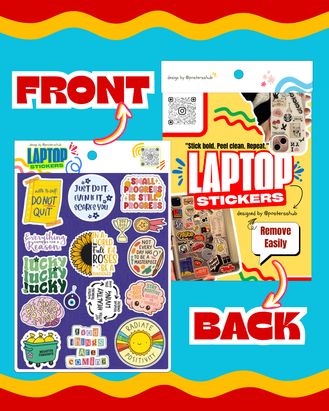 Positive Quotes Laptop Sticker Sheet