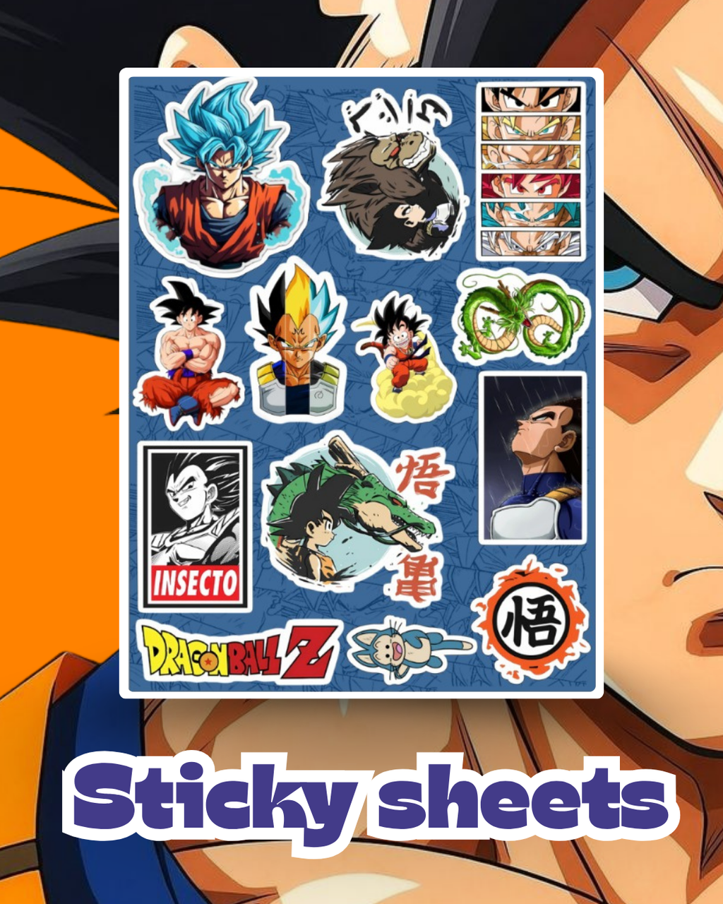 Dragon Ball Laptop Sticker Sheet