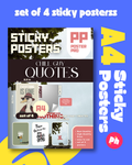 Just Chill Meme Set of 4 Sticky Poster