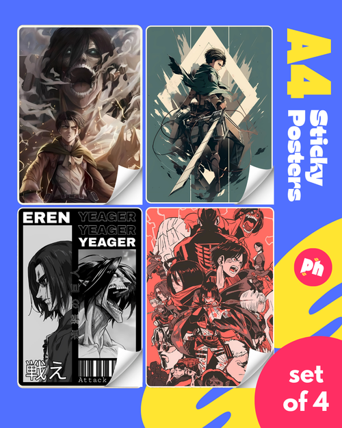 AOT Set of 4 Sticky Poster