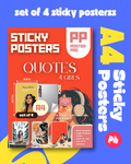 Girl Aesthetic Life Set of 4 Sticky Poster