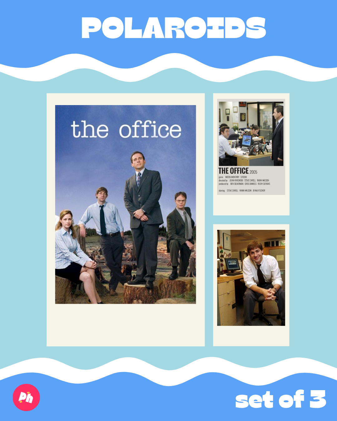 The Office Polaroid set of 3