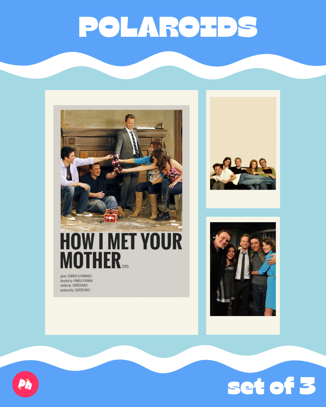 How I Met Your Mother Polaroid set of 3