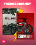 Royal Enfield 350 Hunter set of 2 fridge magnet