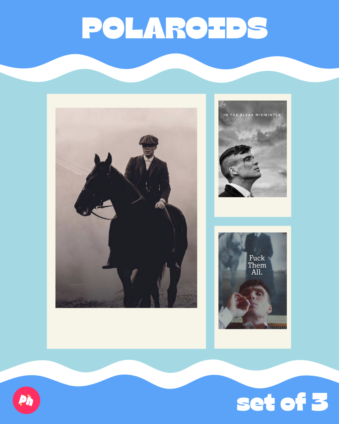 Peaky Blinders Polaroid set of 3