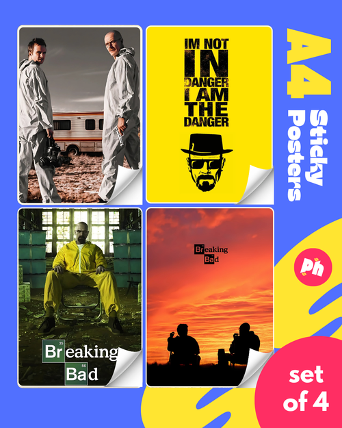Breaking Bads Set of 4 Sticky Poster