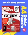 Daily Success Set of 4 Sticky Poster