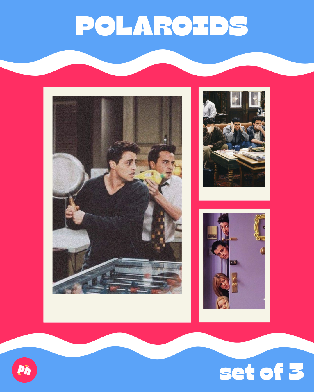 Friends Iconic Polaroid set of 3