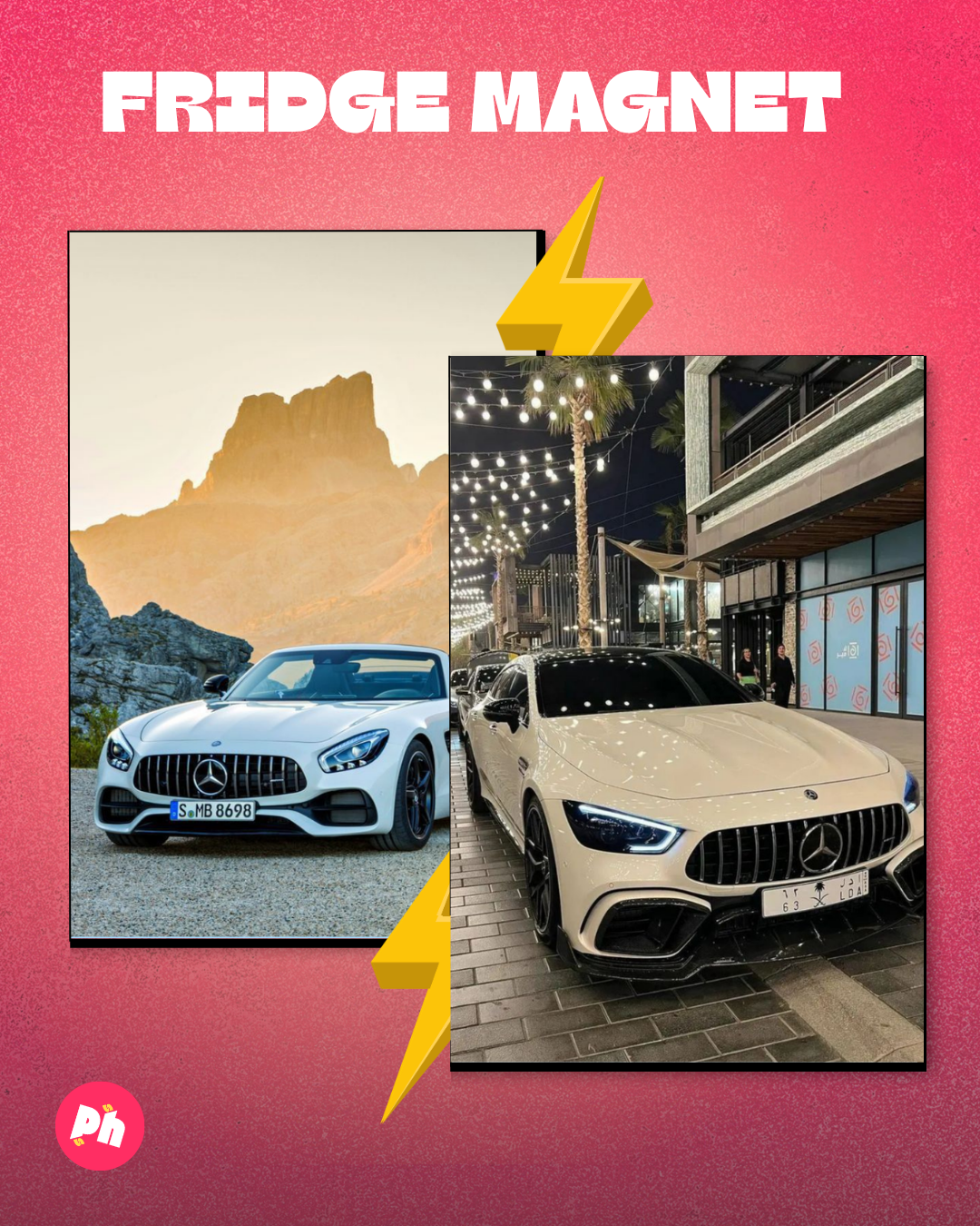 Mercedes-AMG GT set of 2 fridge magnet
