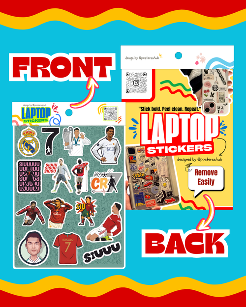 CR7 Laptop Sticker Sheet