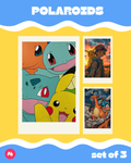 pokemon Polaroid set of 3
