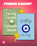Manifestation set of 2 fridge magnet