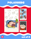 shinchan Polaroid set of 3
