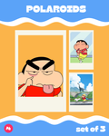 shinchan 2 Polaroid set of 3