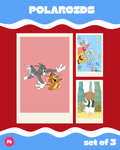 cute cartoon Polaroid set of 3