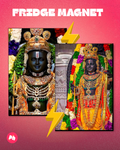 Ram lalla set of 2 fridge magnet