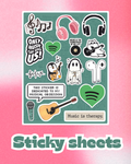Music Lover Laptop Sticker Sheet