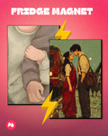 Romantic Couple in Rain set of 2 fridge magnet