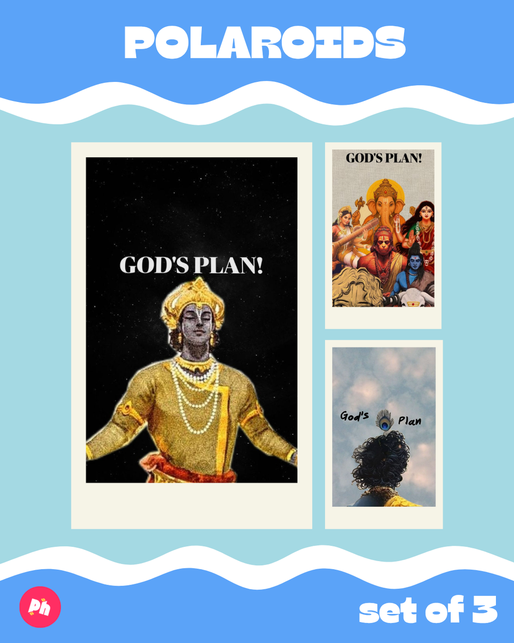 God's Plan Polaroid set of 3