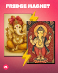 Ganpati bappa set of 2 fridge magnet