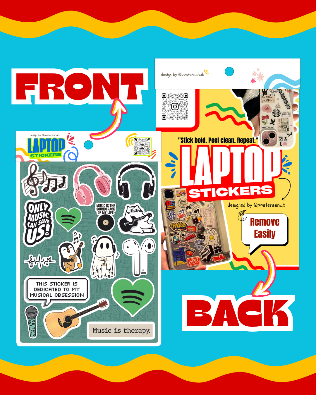 Music Lover Laptop Sticker Sheet
